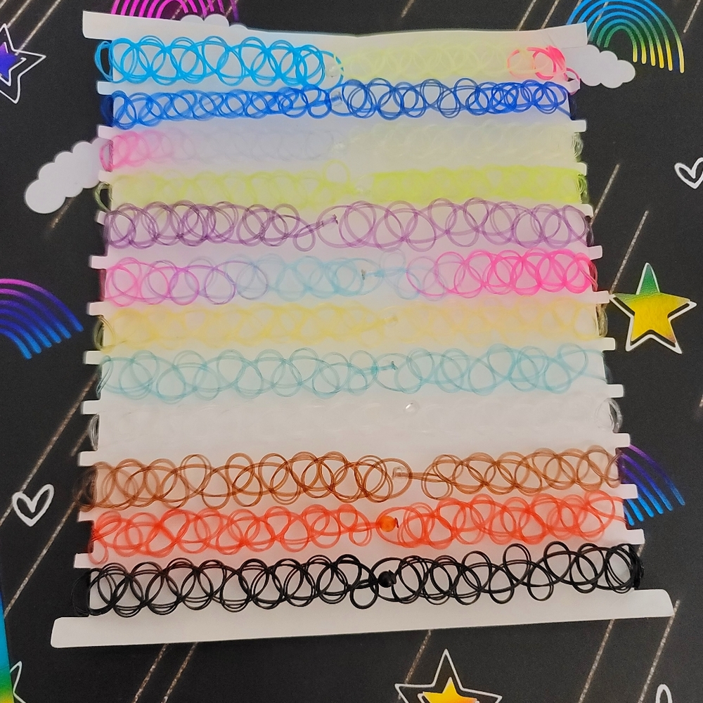 Girl's Stretchy Choker Necklace Bundle - Picture 2 of 2